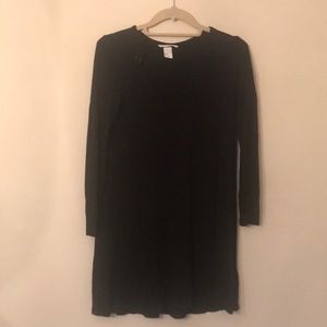 Basic cotton black dress